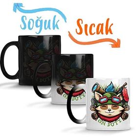 Baskı Dükkanı League of Legends Teemo Sihirli Porselen Kupa