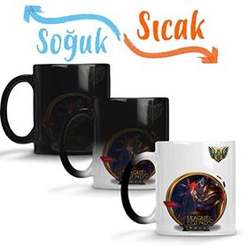 Baskı Dükkanı League of Legends Twisted Fate Lol Sihirli Porselen Kupa