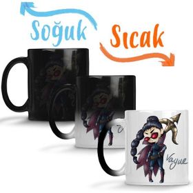 Baskı Dükkanı League of Legends Vayne Sihirli Porselen Kupa