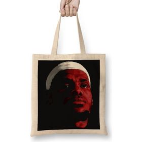Baskı Dükkanı Lebron James Bez Uzun Saplı Krem Rengi Çanta