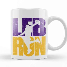 Baskı Dükkanı Lebron James Lakers Colors Porselen Kupa