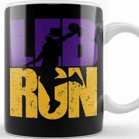 Baskı Dükkanı Lebron James Lakers Colors Porselen Kupa