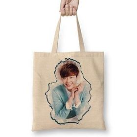 Baskı Dükkanı Lee Jong Suk Bez Uzun Saplı Krem Rengi Çanta