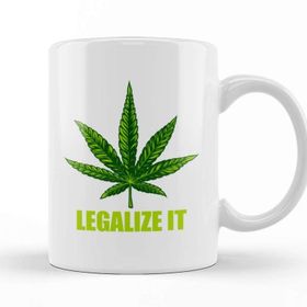 Baskı Dükkanı Legalize Weed Marijuana Cannabis 01 Kupa
