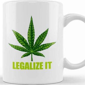 Baskı Dükkanı Legalize Weed Marijuana Cannabis 01 Kupa