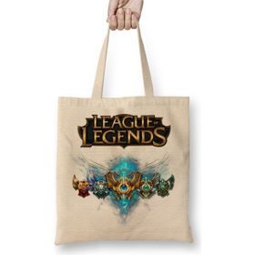 Baskı Dükkanı Legue Of Legends Lol Bez Uzun Saplı Krem Rengi Çanta