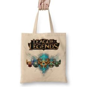 Baskı Dükkanı Legue Of Legends Lol Bez Uzun Saplı Krem Rengi Çanta