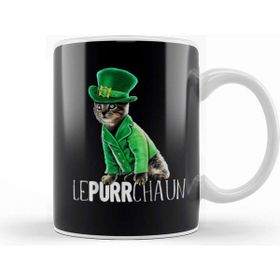 Baskı Dükkanı Lepurrchaun St Patricks Day Cat Leprechaun Shamrock Kupa