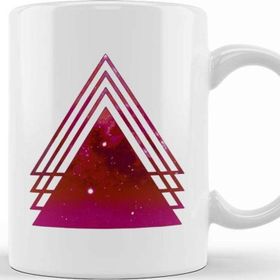Baskı Dükkanı Lesbian Pride Layered Galaxy Triangles Kupa