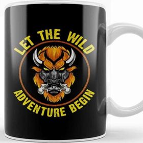 Baskı Dükkanı Let The Wild Adventure Begin Wild Bison Animal Kupa