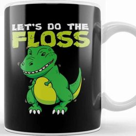 Baskı Dükkanı Let's Do The Floss Cute Dinosaur Flossing T Rex Kupa