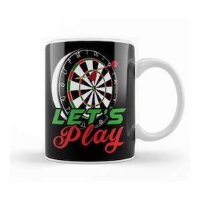 Baskı Dükkanı Lets Play Darts Dartboard Dart Player Target Bullseye Arrow Kupa