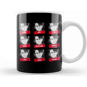 Baskı Dükkanı Levi Ackerman Face Moods Kupa