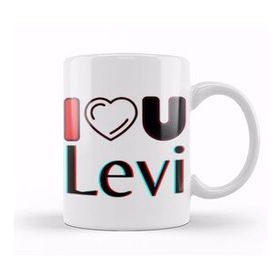 Baskı Dükkanı Levi Name Personalized Custom Vintage Retro Rainbow Design Gift Baby Gift For Him Kupa