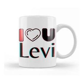 Baskı Dükkanı Levi Name Personalized Custom Vintage Retro Rainbow Design Gift Baby Gift For Him Kupa