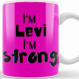 Baskı Dükkanı Levi Name Personalized Custom Vintage Retro Rainbow Design Gift Baby Gift For Him Kupa