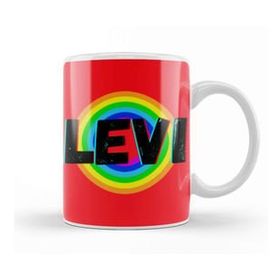 Baskı Dükkanı Levi Name Personalized Custom Vintage Retro Rainbow Style Design Gift Baby Gift For Him Kupa