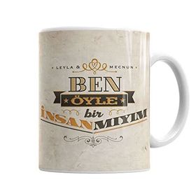 Baskı Dükkanı Leyla İle Mecnun Ben Öyle Bi İnsanmıyım Porselen Kupa
