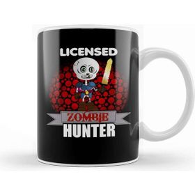 Baskı Dükkanı Licensed Zombie Hunter Skeleton Halloween Kupa