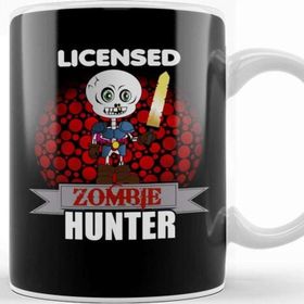 Baskı Dükkanı Licensed Zombie Hunter Skeleton Halloween Kupa