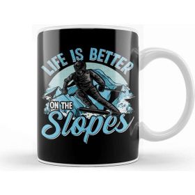 Baskı Dükkanı Life Is Better On The Slopes Skiing & Snowboarding Kupa