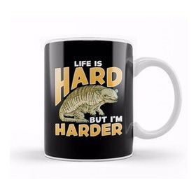 Baskı Dükkanı Life Is Hard But I'm Harder Armadillo Shell Pun Kupa