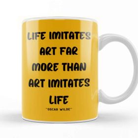 Baskı Dükkanı Life Quotes Style Lover Sayings Words Gifts Oscar Wilde Kupa