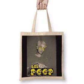 Baskı Dükkanı Lil Peep Xx Bez Uzun Saplı Krem Rengi Çanta