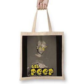 Baskı Dükkanı Lil Peep Xx Bez Uzun Saplı Krem Rengi Çanta