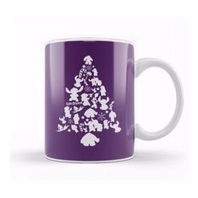Baskı Dükkanı Lilo And Stitch Christmas Tree Silhouette Kupa