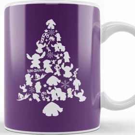 Baskı Dükkanı Lilo And Stitch Christmas Tree Silhouette Kupa