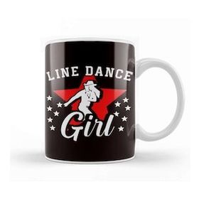 Baskı Dükkanı Line Dance Girl Line Dancing Country Western Music Cowgirl Kupa