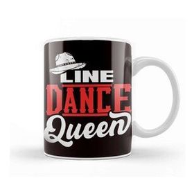 Baskı Dükkanı Line Dance Queen Line Dancer Cowgirl Western Country Music Kupa
