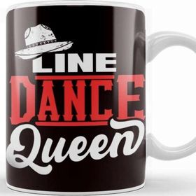 Baskı Dükkanı Line Dance Queen Line Dancer Cowgirl Western Country Music Kupa