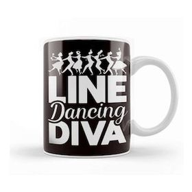 Baskı Dükkanı Line Dancing Diva Line Dancer Country Western Music Cowgirl Kupa