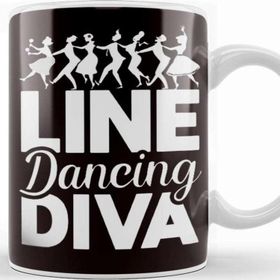 Baskı Dükkanı Line Dancing Diva Line Dancer Country Western Music Cowgirl Kupa
