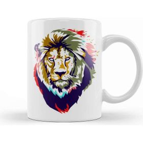 Baskı Dükkanı Lion Head Artwork Kupa