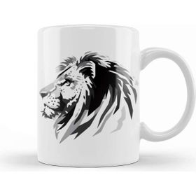 Baskı Dükkanı Lion Head Greyscale Kupa