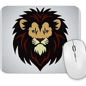 Baskı Dükkanı Lion Head Mascot Logo Mouse Pad