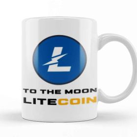 Baskı Dükkanı Litecoin To The Moon Logo Kupa