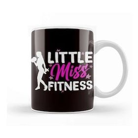 Baskı Dükkanı Little Fitness Miss Workout Weightlifting Exercise Fitness Kupa