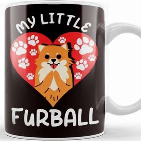Baskı Dükkanı Little Fur Ball Pomeranian Pommy Pom Dog Breed German Spitz Kupa