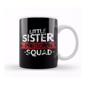 Baskı Dükkanı Little Sister Protection Squad Big Bro Distressed Kupa