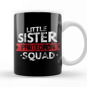 Baskı Dükkanı Little Sister Protection Squad Big Bro Distressed Kupa