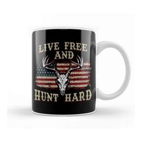 Baskı Dükkanı Live Free And Hunt Hard Patriotic Hunting Usa Kupa