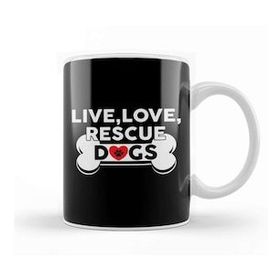 Baskı Dükkanı Live Love Rescue Dogs Cute Dog Owners Kupa