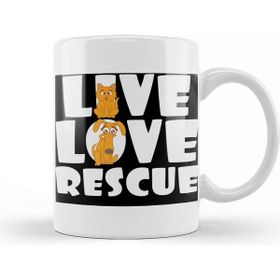 Baskı Dükkanı Live Love Rescue Retro Vintage Kupa