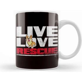 Baskı Dükkanı Live Rescue Animals Love Dog Cat Pet Animal Welfare Puppy Kupa