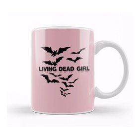 Baskı Dükkanı Living Dead Girl Gothic Vampire Twilight Grunge Punk Post Bats Wings Kupa