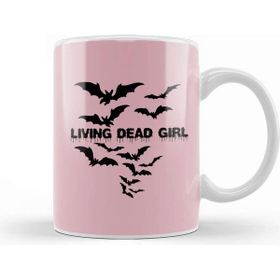 Baskı Dükkanı Living Dead Girl Gothic Vampire Twilight Grunge Punk Post Bats Wings Kupa